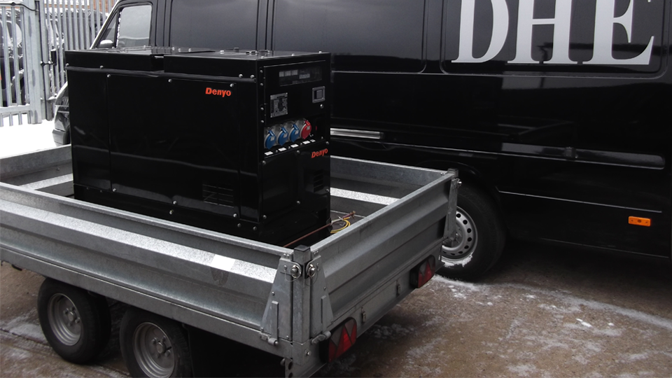 Nottinghamshire Stage Hire 12.5KVA Super Silent Road Towable Diesel Generator