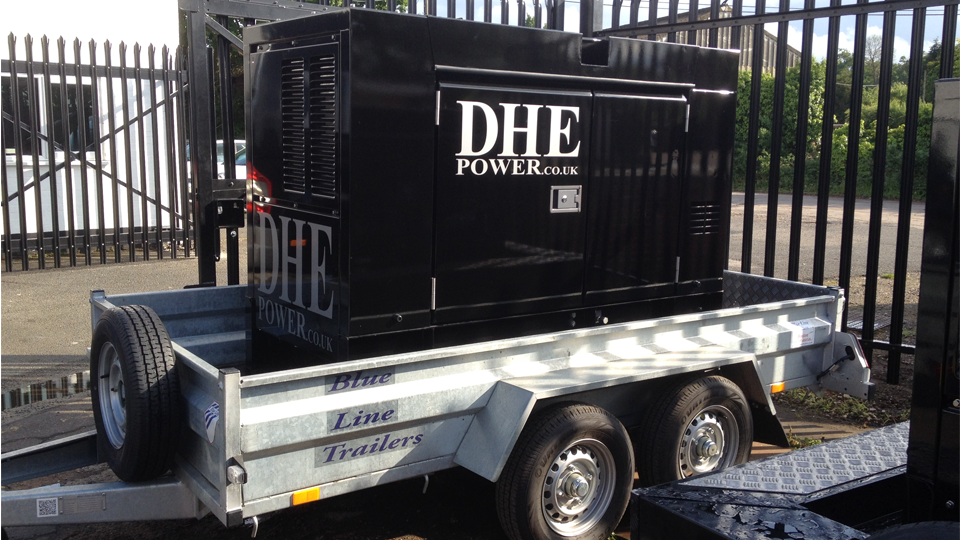 Nottinghamshire Stage Hire 60KVA Ultra Silent Road Towable Diesel Generator